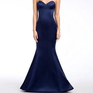 Hayley Paige Navy/ Midnight Blue Formal Gown